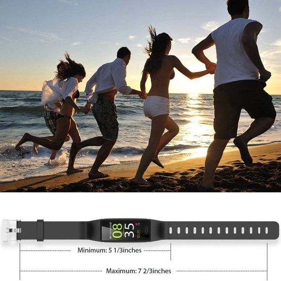 ZURURU Black Fitness Tracker - 1" Depth, 2" Height, 9" Length - Picture 10 of 10